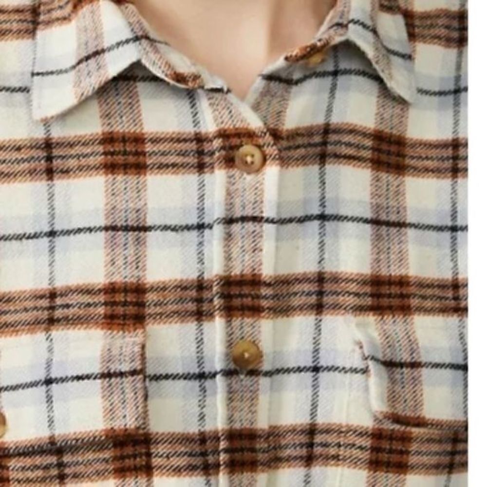 Free Assembly Womens Long Sleeve Work Shirt Medium NWT Flannel - Picture 4 of 11